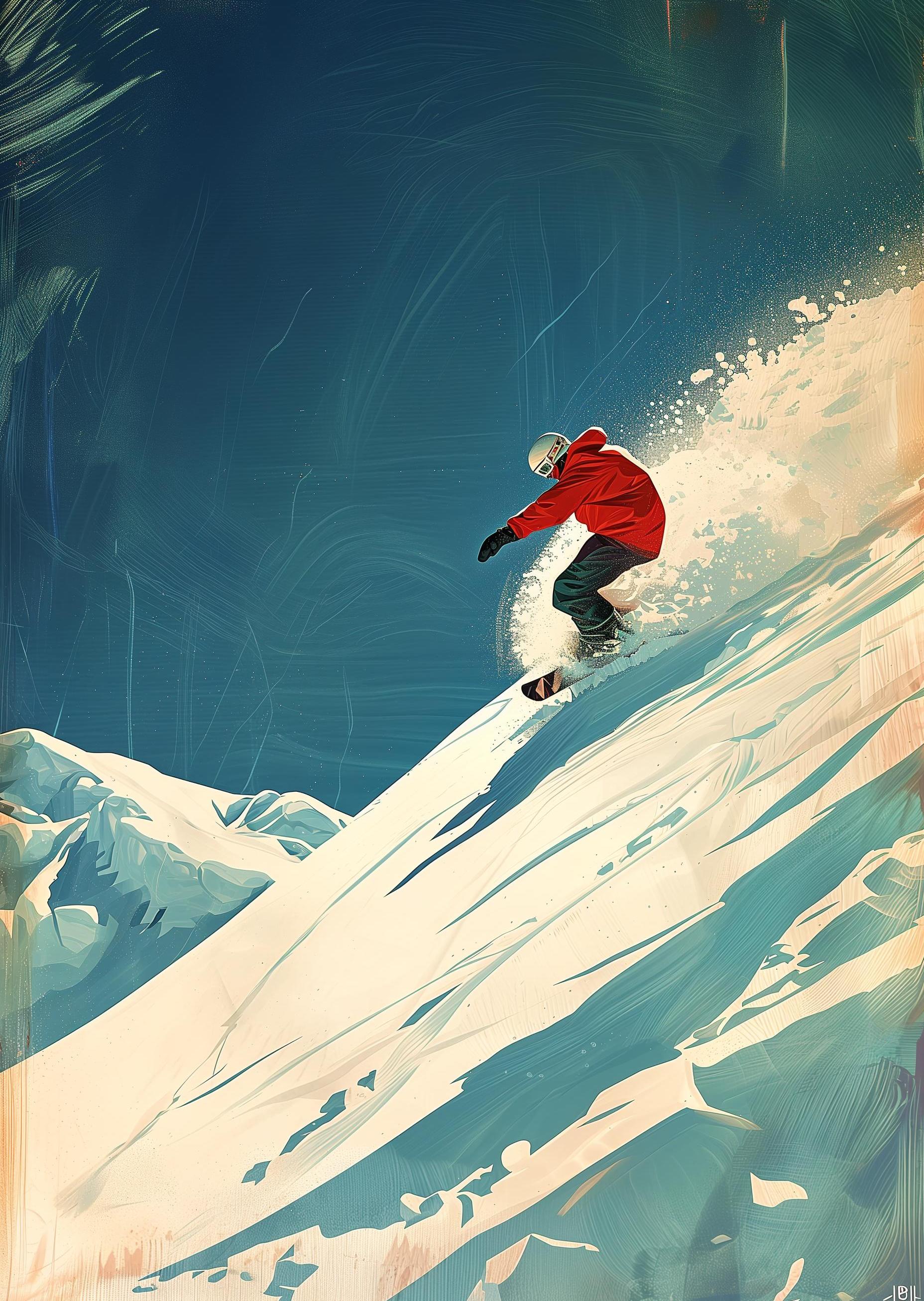 Mountain Snowboarding