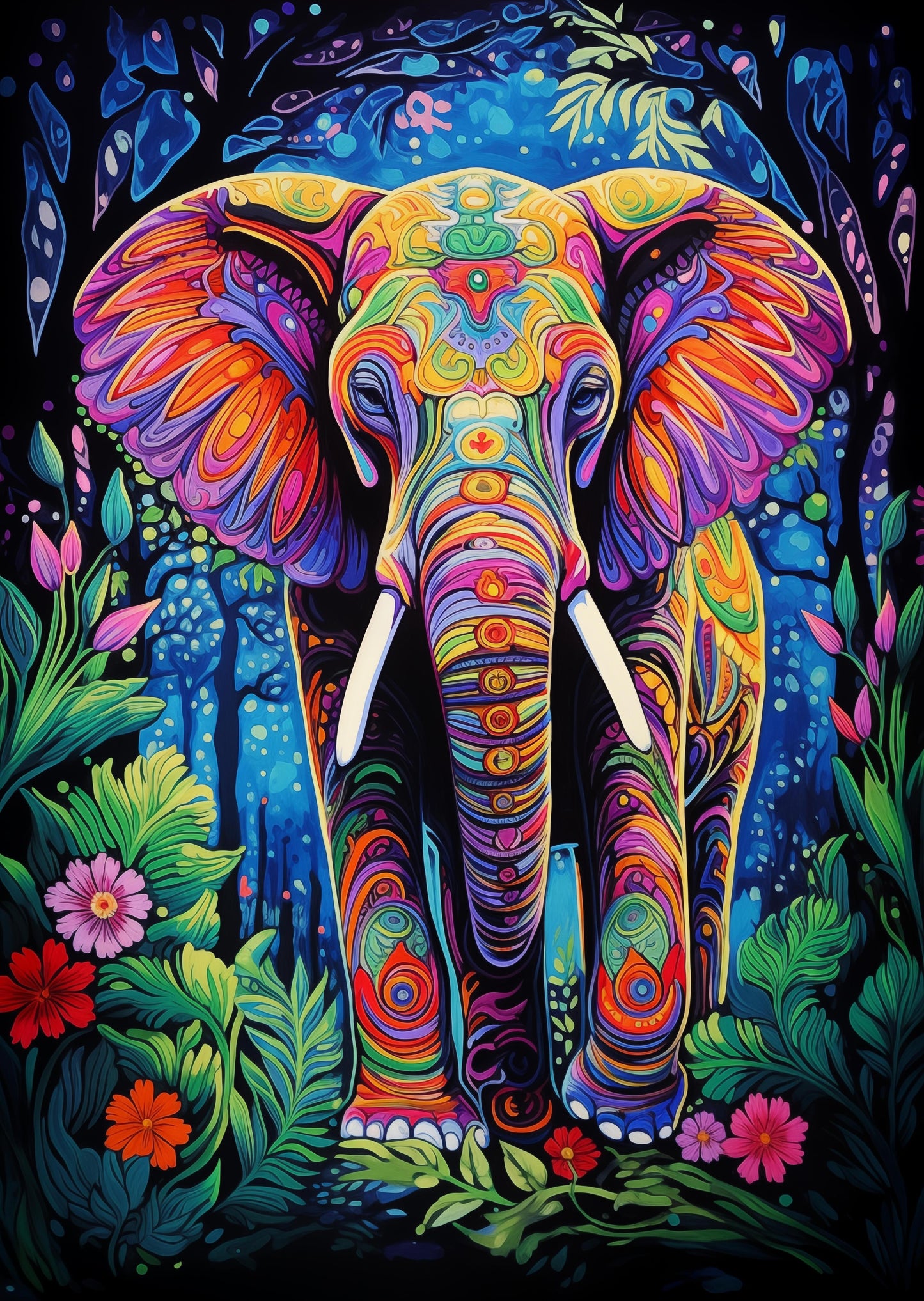 Vibrant Pachyderm Paradise