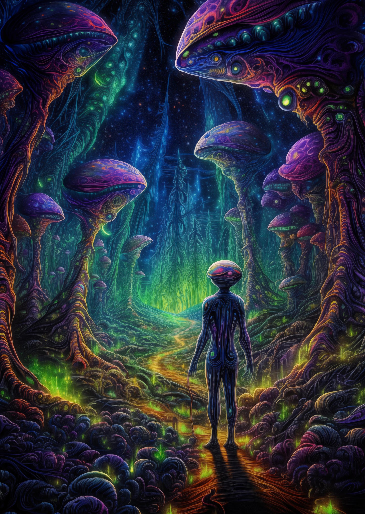 Mystic Voyage Through the Cosmic Forest