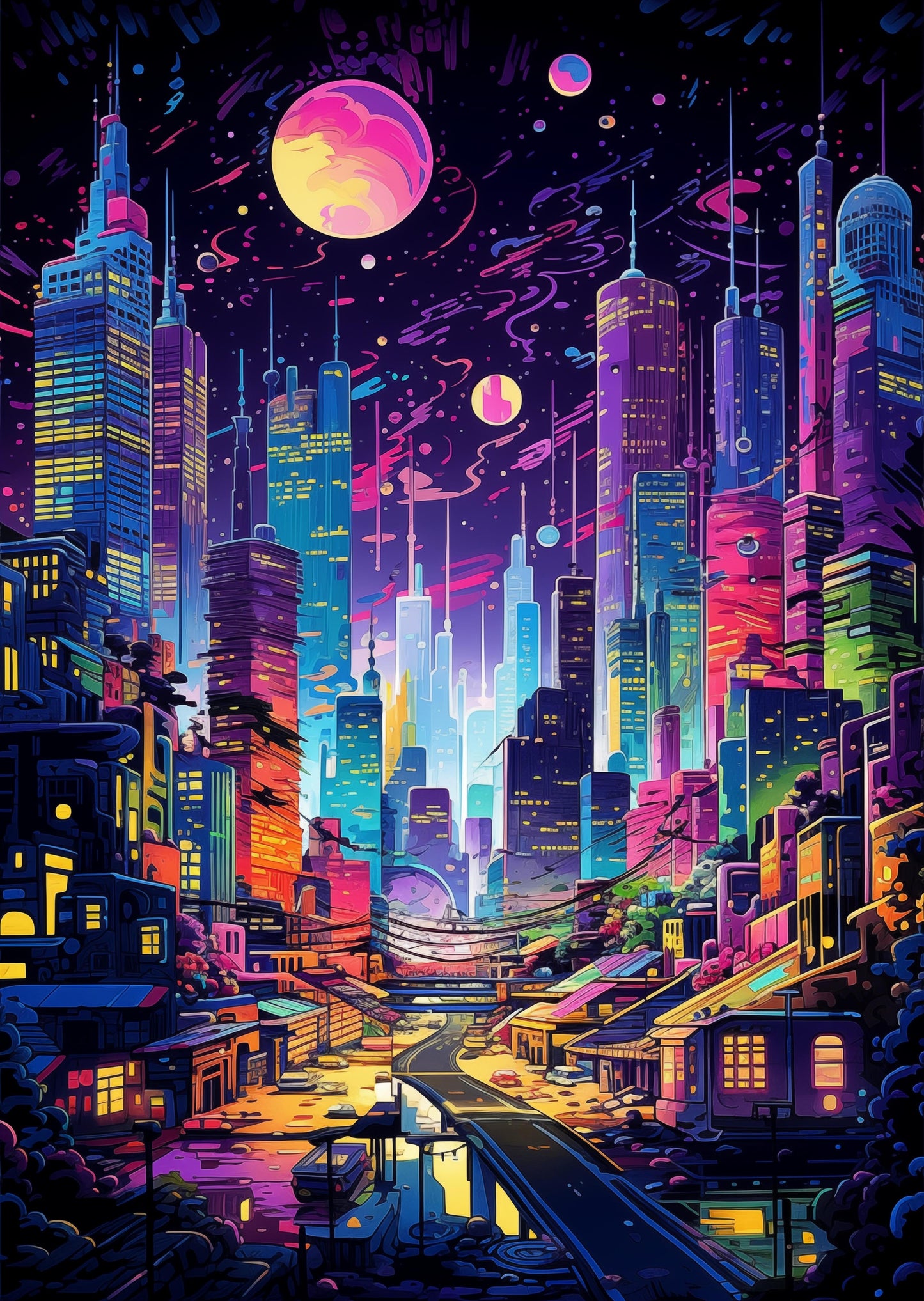 Vibrant Metropolis Dreamscape