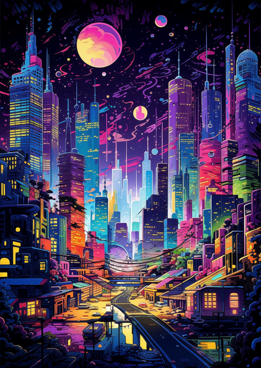 Vibrant Metropolis Dreamscape