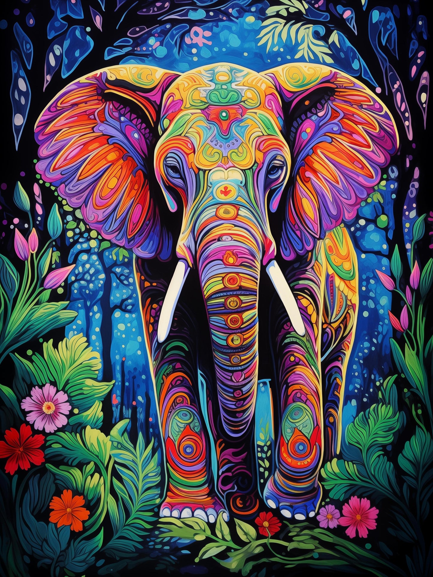 Vibrant Pachyderm Paradise