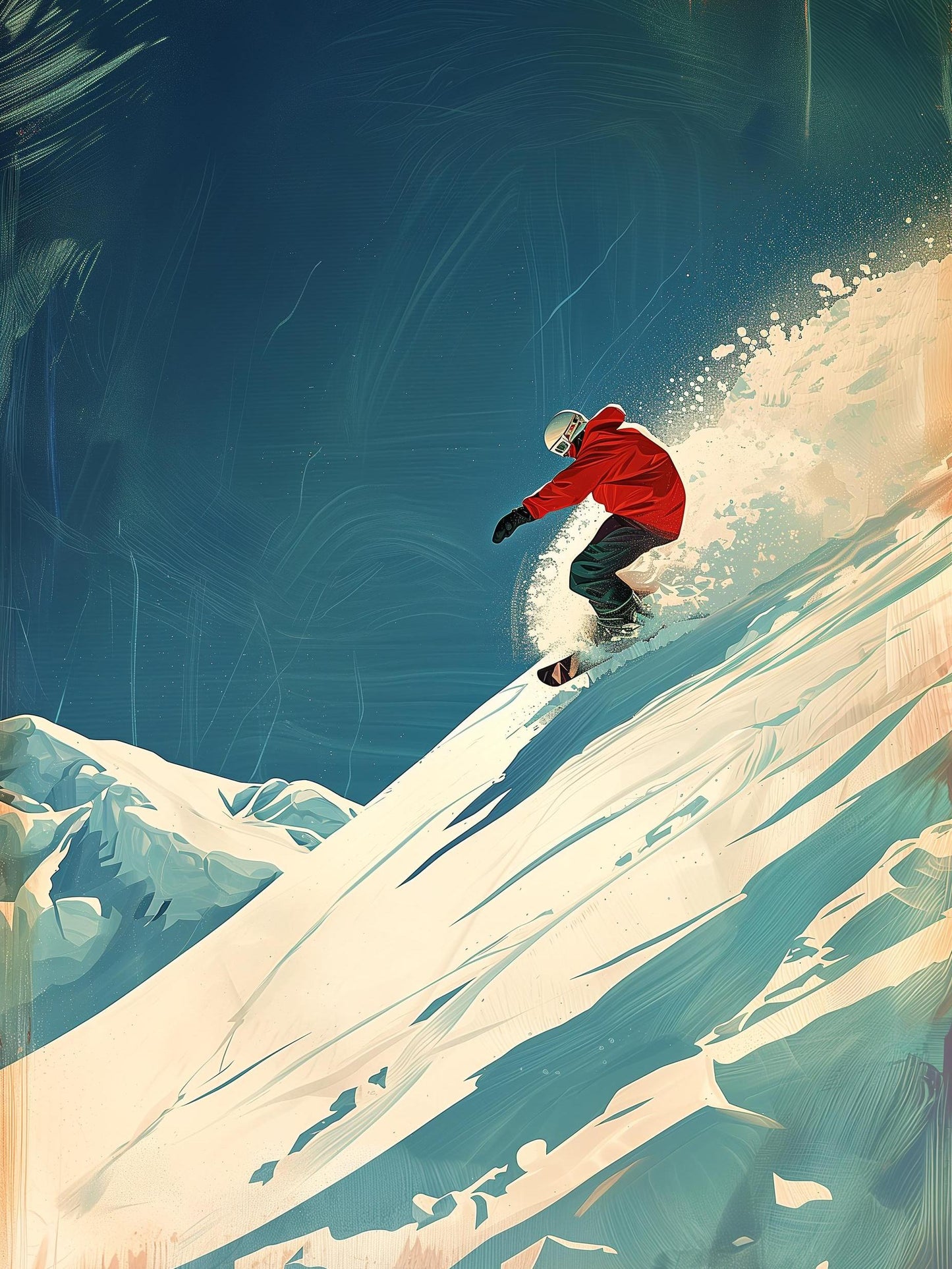 Mountain Snowboarding