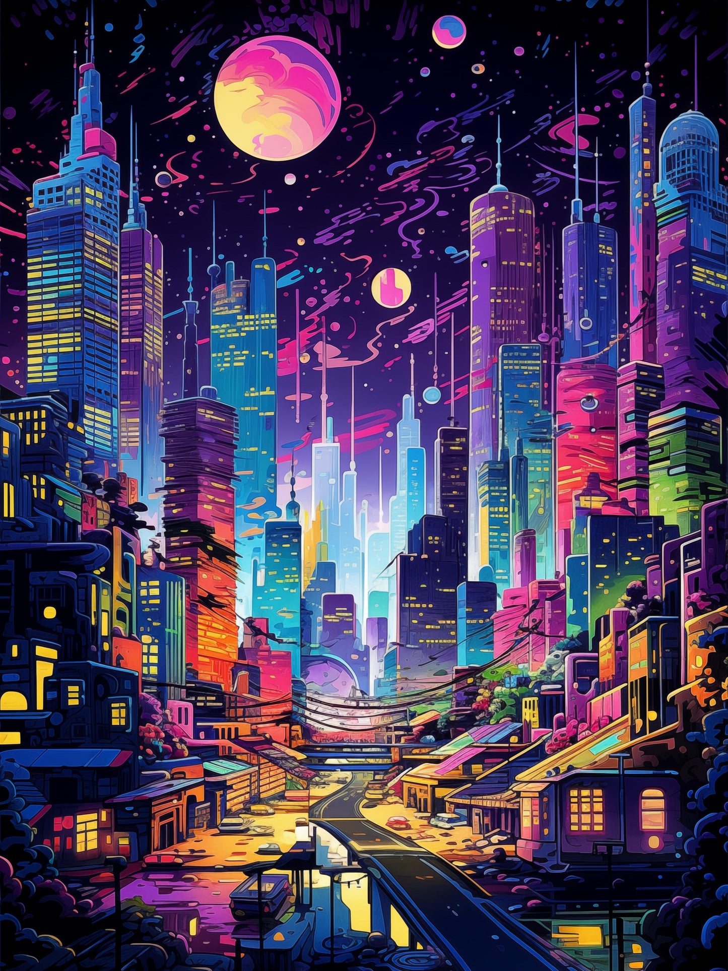 Vibrant Metropolis Dreamscape