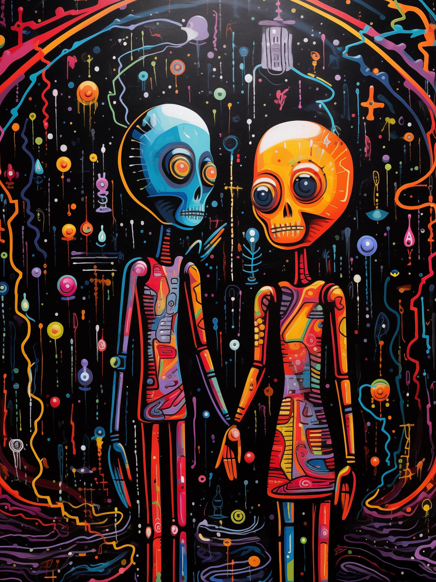 Cosmic Voyage of the Skeletal Duo