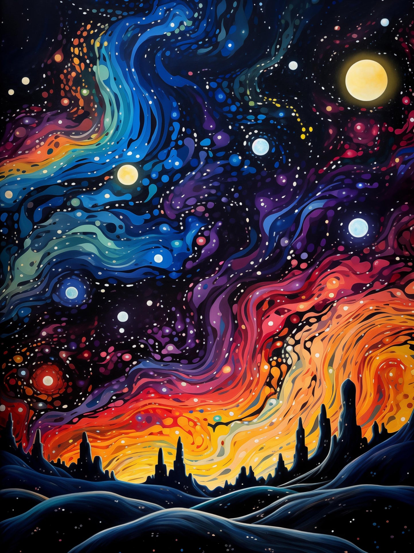 Cosmic Dance of Vibrant Dreams