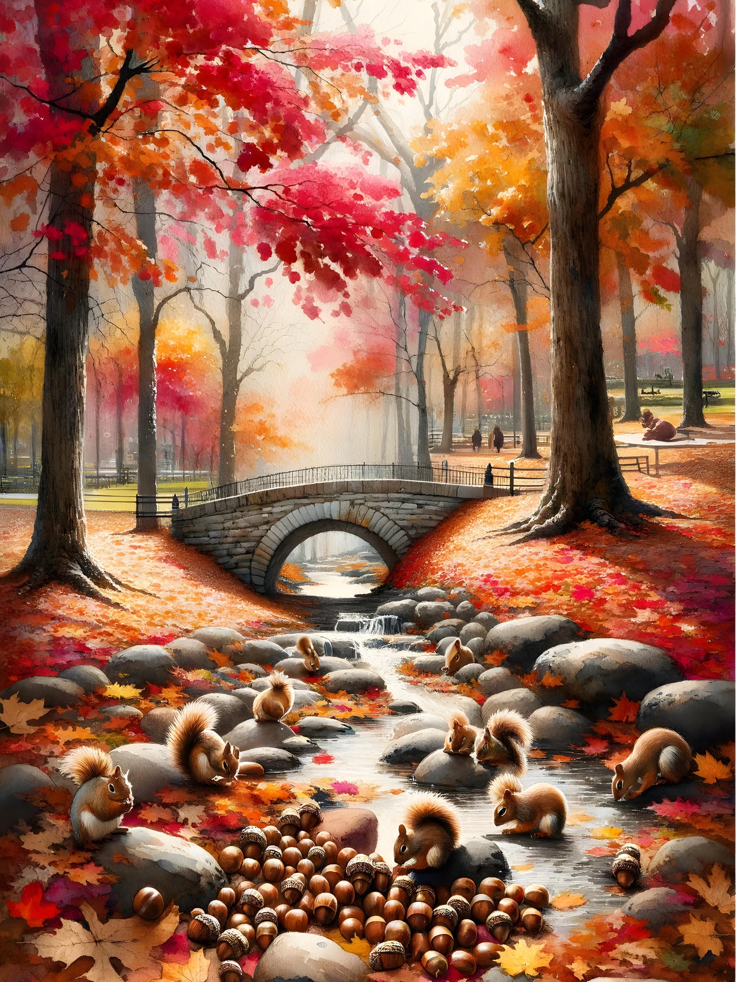 Autumn Squirrel Banquet